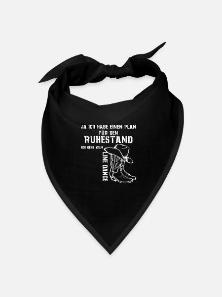 Ruhestand Line Dance Rente Line Dance Tanzen Hobby - Bandana Dreieckstuch - Schwarz