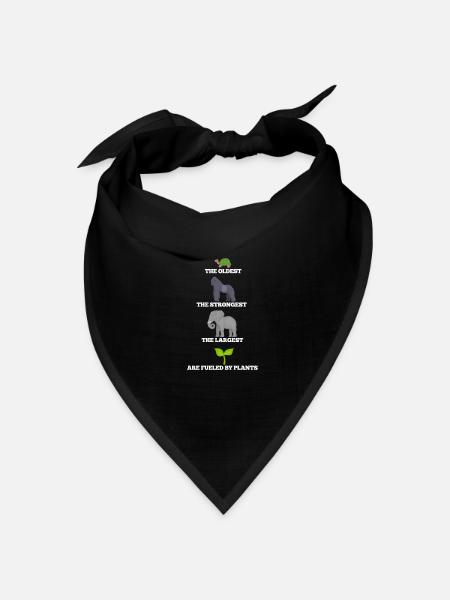 Vegan - Bandana Dreieckstuch - Schwarz
