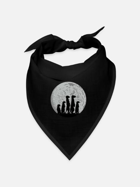 Erdmännchen - Bandana Dreieckstuch - Schwarz