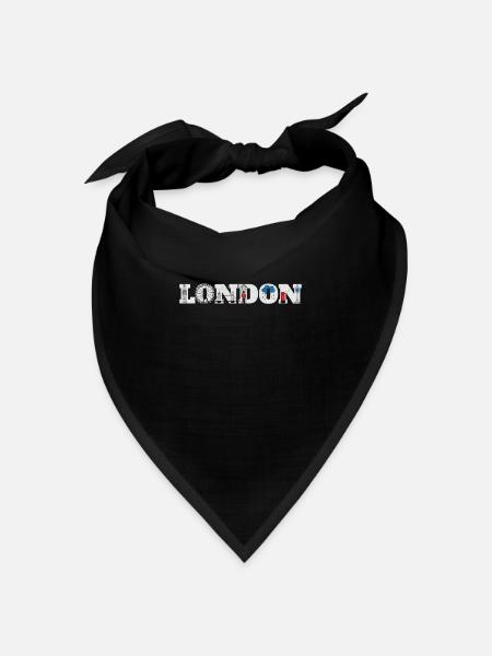 London Skyline Logo Souvenir - Bandana Dreieckstuch - Schwarz