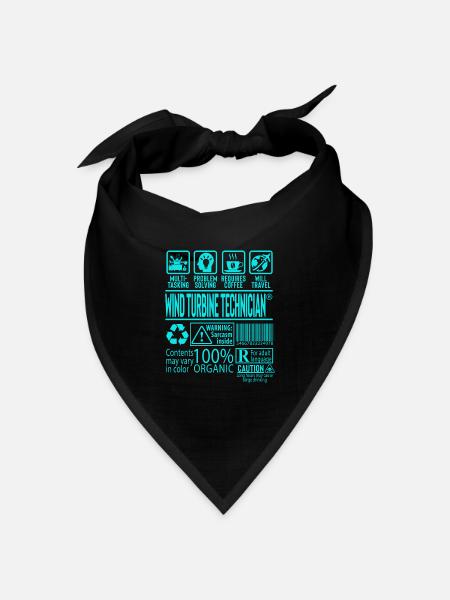 Geschenk des Windturbinentechnikers - Bandana Dreieckstuch - Schwarz