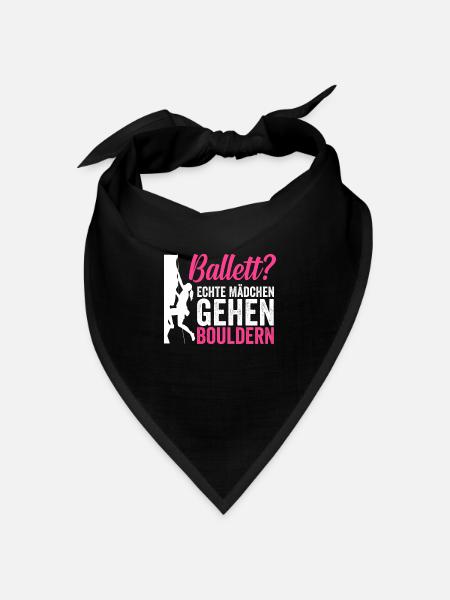 Bouldern Klettern Mädchen - Bandana Dreieckstuch - Schwarz