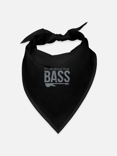 Bassist Bass Gitarre - Bandana Dreieckstuch - Schwarz