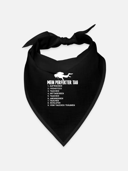 Tauchen Scuba - Bandana Dreieckstuch - Schwarz