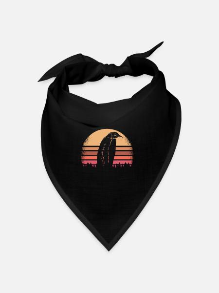 Pinguin - Bandana Dreieckstuch - Schwarz