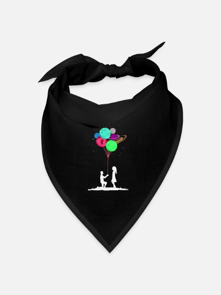 Mein Universum - Bandana Dreieckstuch - Schwarz
