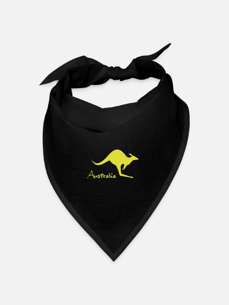 australia kangaroo - Australien kangaroo - Bandana Dreieckstuch - Schwarz