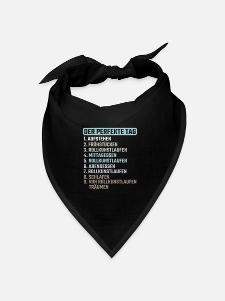 Rollkunstlauf Rollschuhlaufen - Bandana Dreieckstuch - Schwarz