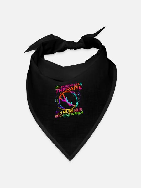 Rhönrad Therapie Turnen Gymnastik Rhönradturner - Bandana Dreieckstuch - Schwarz