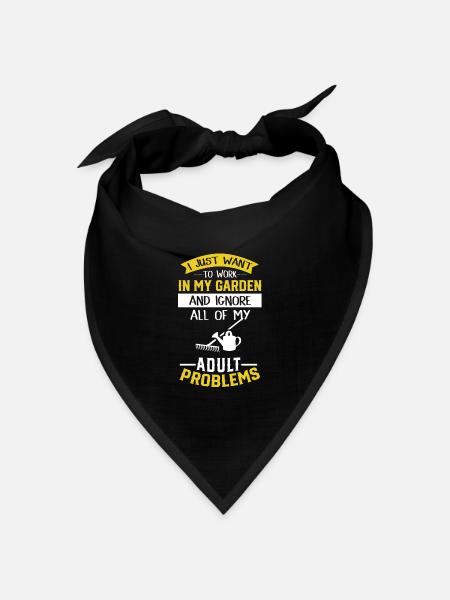 garten - Bandana Dreieckstuch - Schwarz