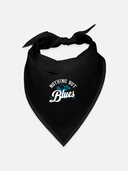 Blues - Bandana Dreieckstuch - Schwarz