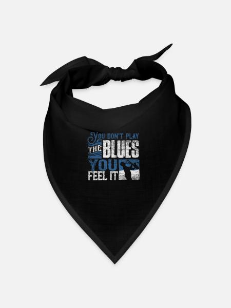 Blues - Bandana Dreieckstuch - Schwarz