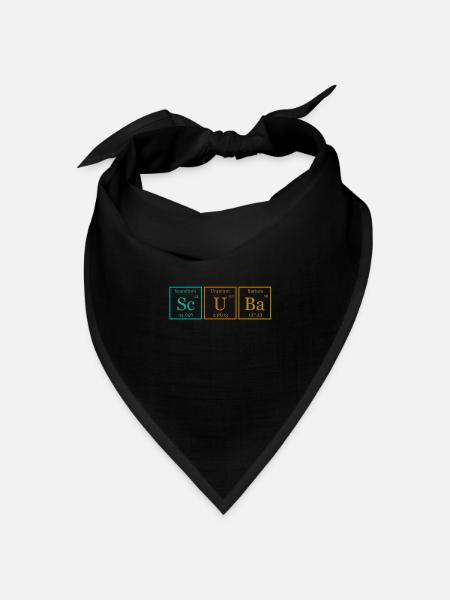 Taucher tauchen - Bandana Dreieckstuch - Schwarz
