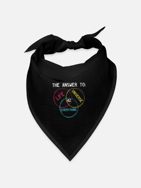 The answer is 42 - Bandana Dreieckstuch - Schwarz