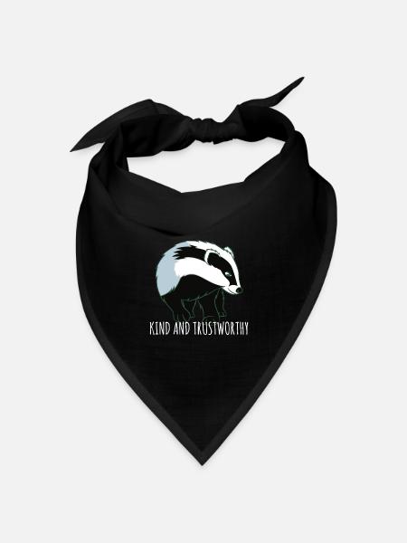 Badger Kind And Trustworthy - Bandana Dreieckstuch - Schwarz