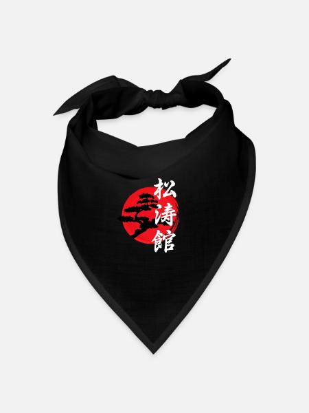Karate Shotokan Baum Logo - Bandana Dreieckstuch - Schwarz