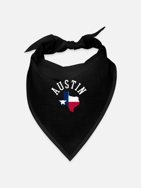 Texas Austin Wappen - Bandana Dreieckstuch - Schwarz