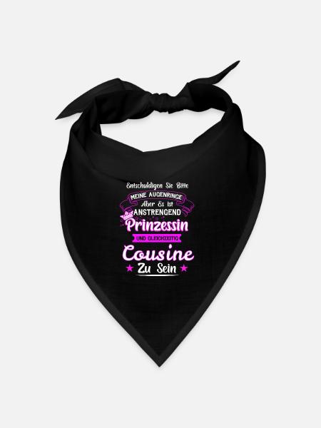 Cousine Familie Cousinen Geschenk - Bandana Dreieckstuch - Schwarz
