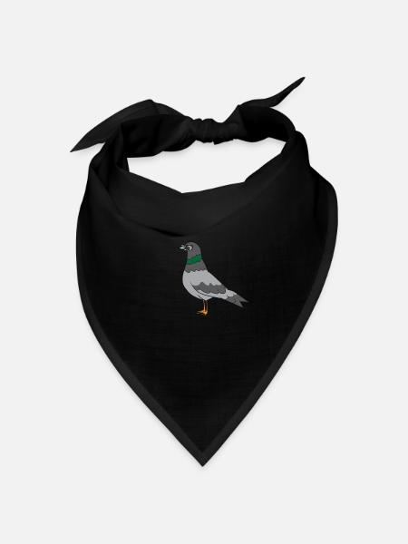 Taube - Coole Taube mit Sonnenbrille - Bandana Dreieckstuch - Schwarz