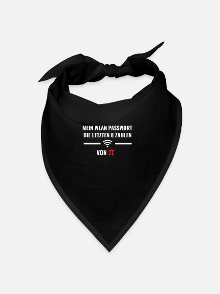 Wlan Passwort Pi - Bandana Dreieckstuch - Schwarz