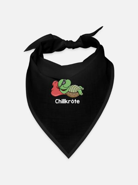 Chillkröte Schildkröte Geschenk - Bandana Dreieckstuch - Schwarz