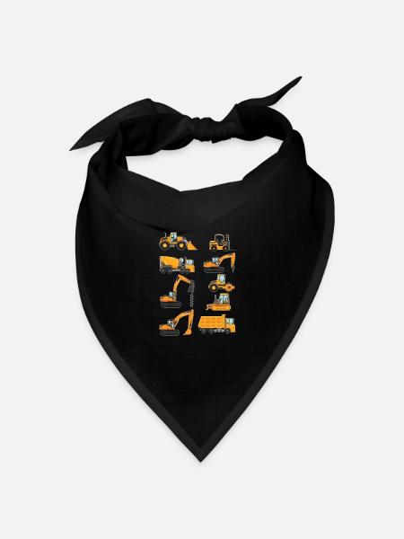 Bagger Baggerfahrer - Bandana Dreieckstuch - Schwarz
