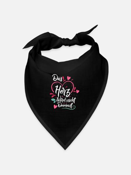 Altenpflergerin - Das Herz Wird Nicht Dement - Bandana Dreieckstuch - Schwarz