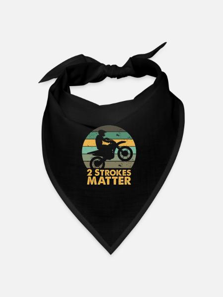 Zweitakt Motorrad Motocross - Bandana Dreieckstuch - Schwarz