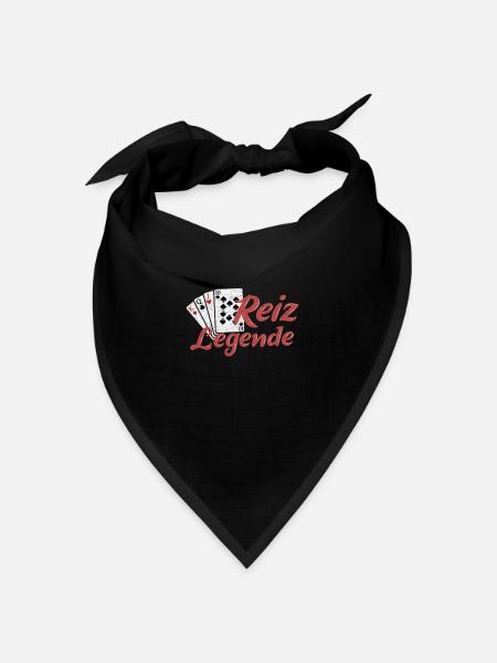 Skatspiel Skat - Bandana Dreieckstuch - Schwarz