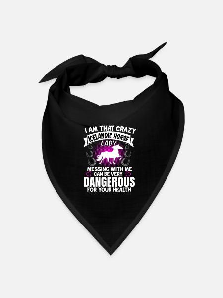 Islandpferde toelt Isi Geschenk - Bandana Dreieckstuch - Schwarz