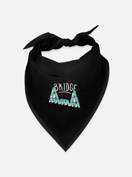 Bridge Kartenspiel - Bandana Dreieckstuch - Schwarz