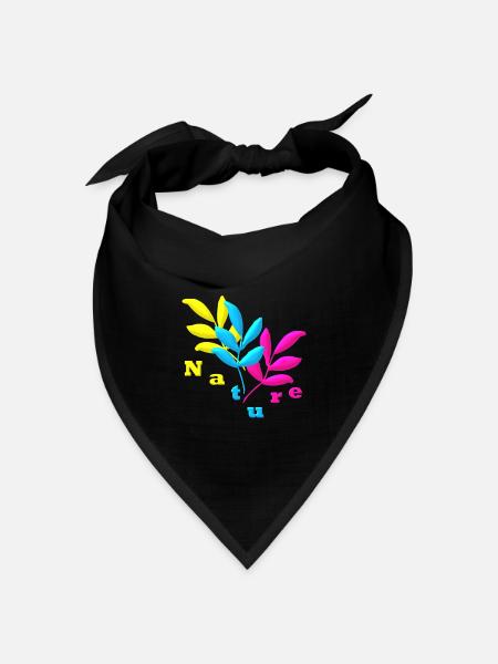 Nature - Bandana Dreieckstuch - Schwarz