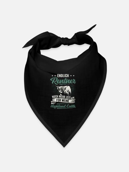 Hochlandrind Hochland Rind Highland Cattle Kuh - Bandana Dreieckstuch - Schwarz