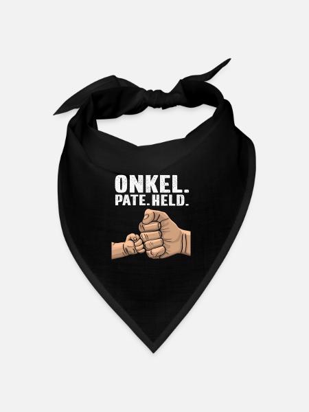 Onkel, Pate, Held, T Shirt, Geschenk - Bandana Dreieckstuch - Schwarz