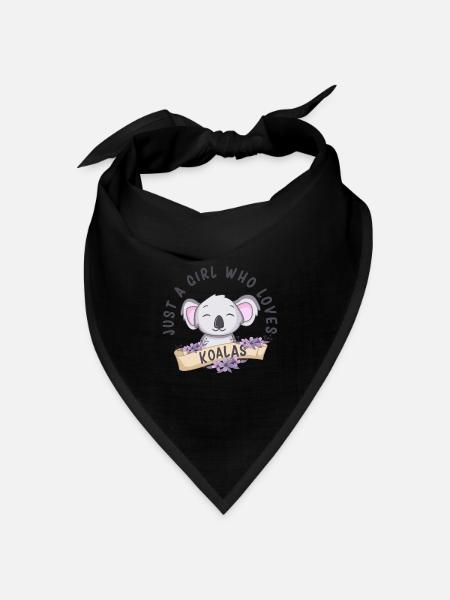 Koala - Bandana Dreieckstuch - Schwarz