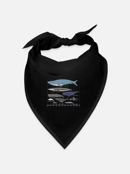 Walarten Wal Meeressäuger - Bandana Dreieckstuch - Schwarz