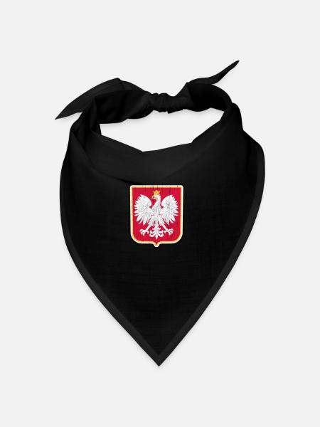 Polska Polnischer Adler Polnisches Wappen Polen - Bandana Dreieckstuch - Schwarz