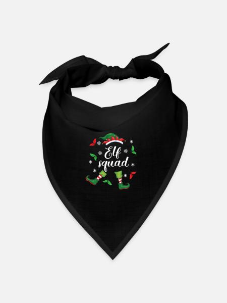 Elf Squad - Funny Family Matching Christmas | Xmas - Bandana Dreieckstuch - Schwarz