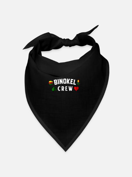 Binokel Crew Kartenspiel Binokelspieler Benoggel - Bandana Dreieckstuch - Schwarz