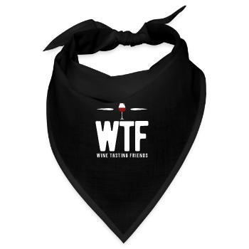 Wein - Bandana Dreieckstuch - Schwarz - Vorne