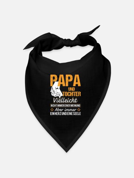 Papa Und Tochter - Bandana Dreieckstuch - Schwarz