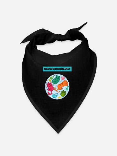 Meowcrobiology - Bandana Dreieckstuch - Schwarz