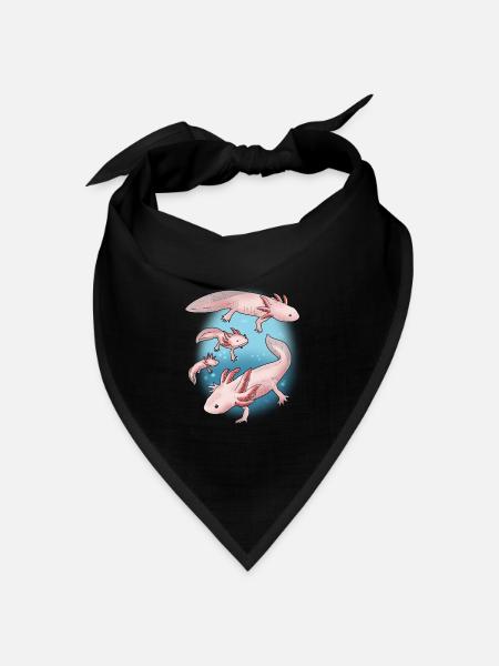 Axolotl Geschenk Unterwasser Lebewesen Axolotl - Bandana Dreieckstuch - Schwarz