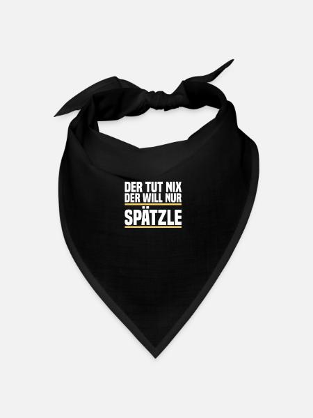 Der Tut Nix Spätzle Schwäbisch Schwoba Schwaben - Bandana Dreieckstuch - Schwarz
