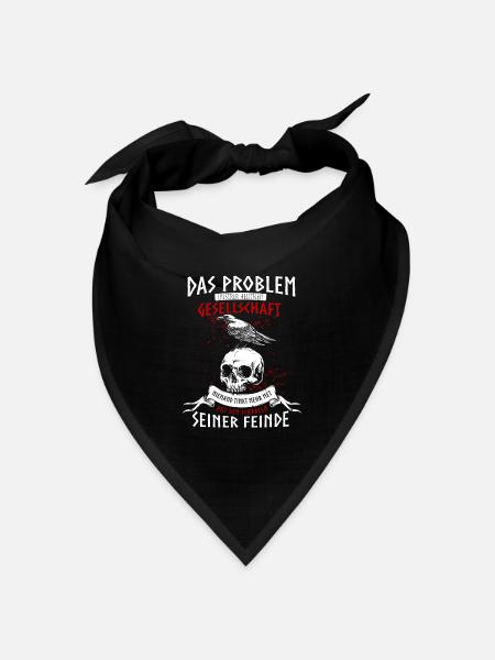Wikinger Mythologie Geschenk Runen & Kelten - Bandana Dreieckstuch - Schwarz