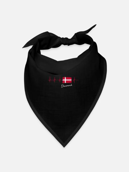 Dänemark Dänen Dänisch Geschenk Kopenhagen - Bandana Dreieckstuch - Schwarz