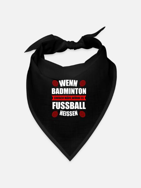 Badminton Badmintonschläger Badmintonspieler - Bandana Dreieckstuch - Schwarz