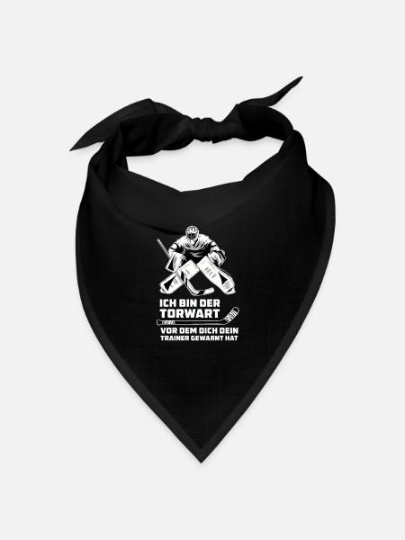 Ambitionierten Eishockey Torwart - Bandana Dreieckstuch - Schwarz