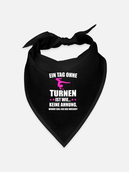 Turnen Gymnastik Turner Geschenk - Bandana Dreieckstuch - Schwarz