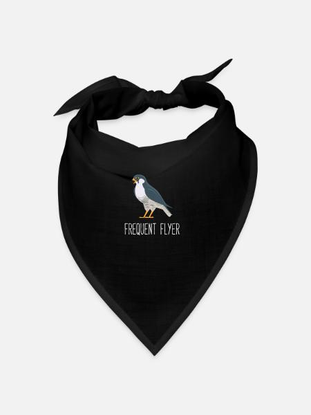 Ein Wanderfalke - ist ein Vielflieger - Bandana Dreieckstuch - Schwarz